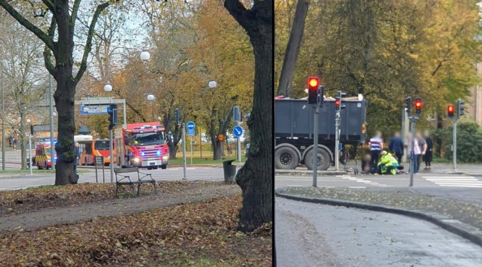 Man påkörd i city