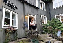 En kopp kaffe på berget