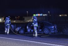 Bilbrand på E4