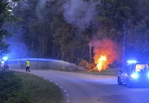 Bil i brand efter biljakt