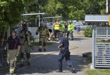Olja fattade eld på spis – storbrand i kök