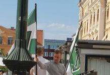Nazister delade ut flygblad på Stora torget