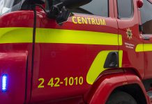 Gräsbrand intill E4 mellan Linköping och Norrköping