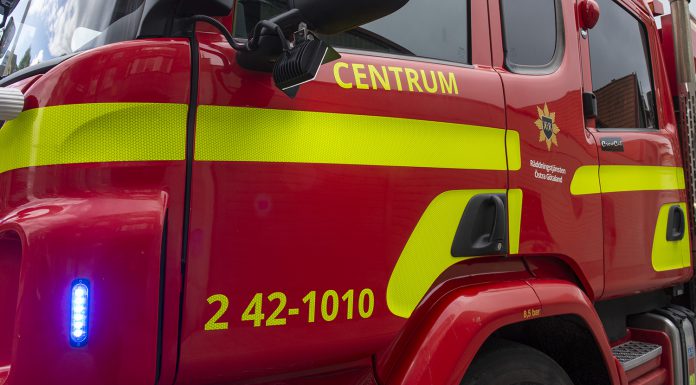 Gräsbrand intill E4 mellan Linköping och Norrköping