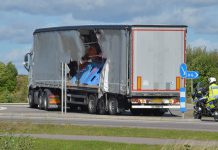 Trailerdragare höll på att tappa lasten