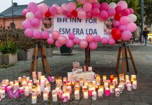 Ljusmanifestation i hela landet för Esmeralda