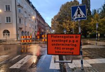 Platensgatan avstängd