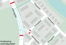 Hamngatan stängs av på måndag