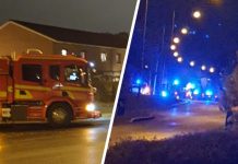 Brand i bostadshus på Lantmannagatan