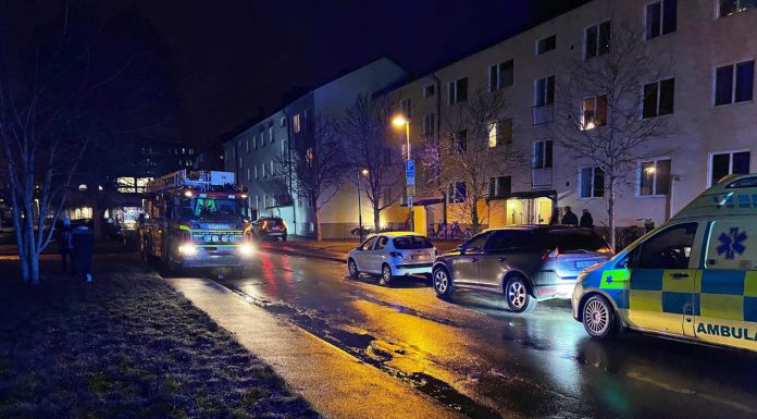 Bostadsbrand i Valla