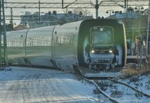 Kustpilentåg urspårat vid fjärrbussterminalen
