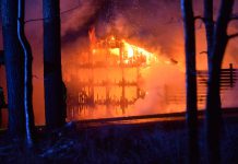 Klubbstuga brinner i Malmslätt – polisen misstänker anlagd brand