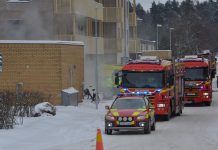 Lägenhetsbrand på Rydsvägen