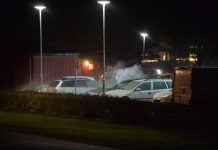 Bil brann på Tuvgatan