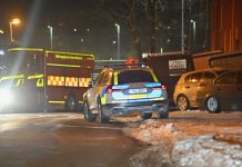 Larm om rökfylld lägenhet