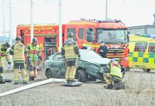 Bilist voltade på Landerydsvägen