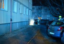 Moped brann i Vasastaden