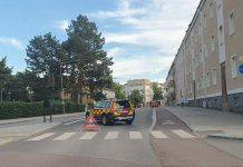 Olja fattade eld på spis