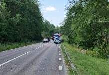 Singelolycka på riksväg 35