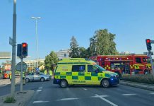 Två bilar i krock vid Tullbron