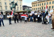 Manifestation på Stora torget