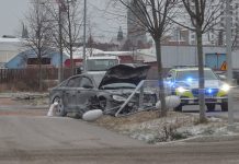 Misstänkt drograttfylla kraschade i stolpe