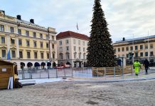 Isbanan på Stora torget vandaliserad