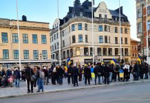 Måndagsrörelsen samlades igen till stöd för Ukrainas befolkning