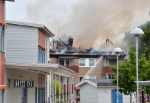 Kraftig brand i Skäggetorp