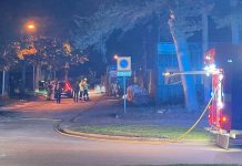 Sopsäckar brann i Skäggetorp