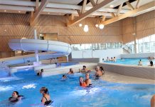 Nya simhallen Tinnerbäcksbadet testades – Öppnar i april