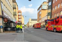 Torrkokning på S:t Larsgatan gav massiv utryckning