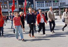 Socialdemokraterna firade första maj under parollen ”Gemensamt ansvar för Sverige”