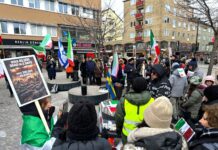 Protesterna mot Iranregimen växer- Demonstration på Trädgårdstorget