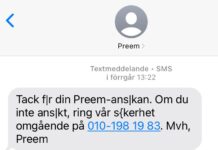 SMS- Bluff i Preems namn