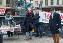 Protestmöte mot USA:s anfallskrig mot Iran